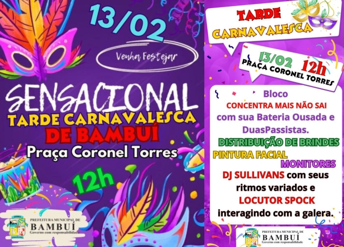 Tarde carnavalesca na Praça Coronel Torres